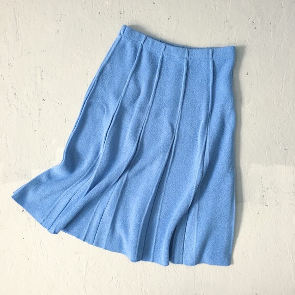 Vintage Dresses & Skirts - Knit Pleated Skirt